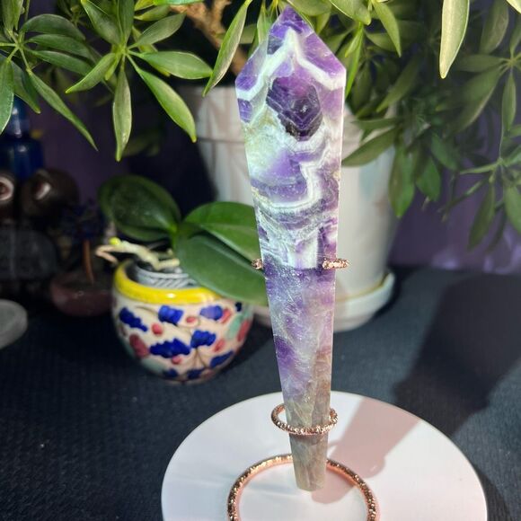 Dream Amethyst Crystal Meditation Scepter Wand with‎ Stand (4) - Picture 4 of 11